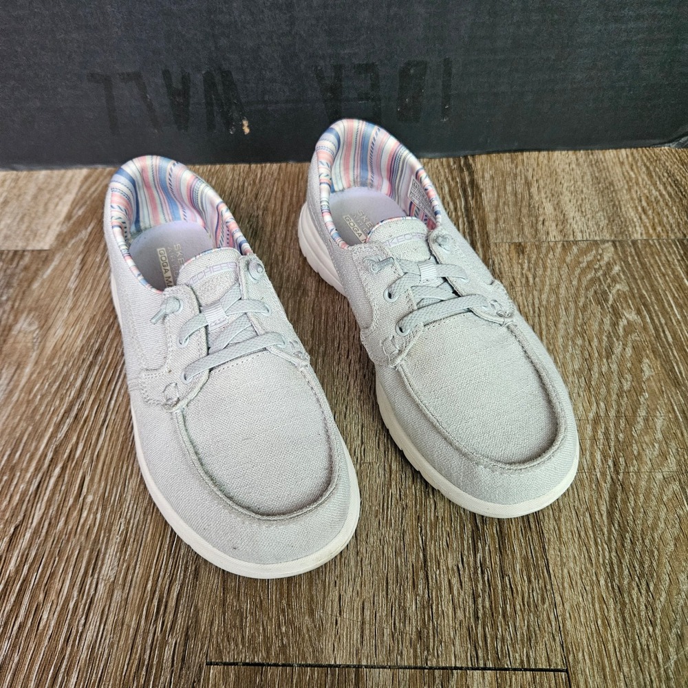 Skechers On-The-Go Flex Comfort Boat Shoes Gray 136493 Womens 6.5
